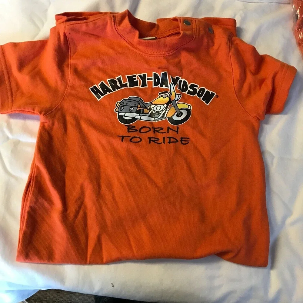 Harley Davidson orange coverall from Avon size 2T-3T